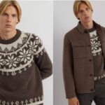 mezczyzna w swiatecznym swetrze